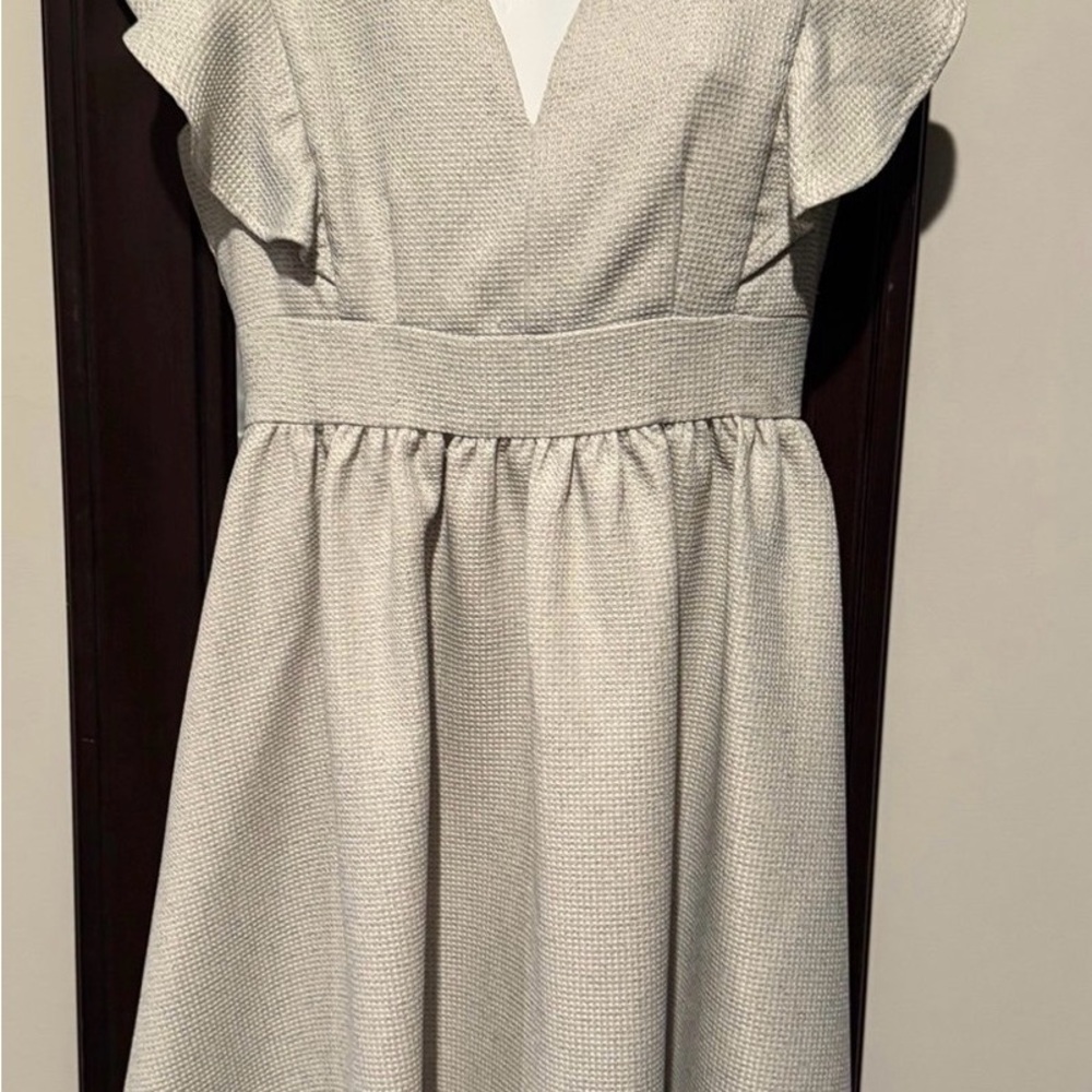 1901 Cream Textured Dress